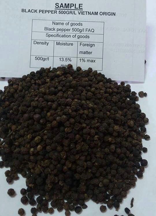 Vietnam Black Pepper - 500g/l FAQ